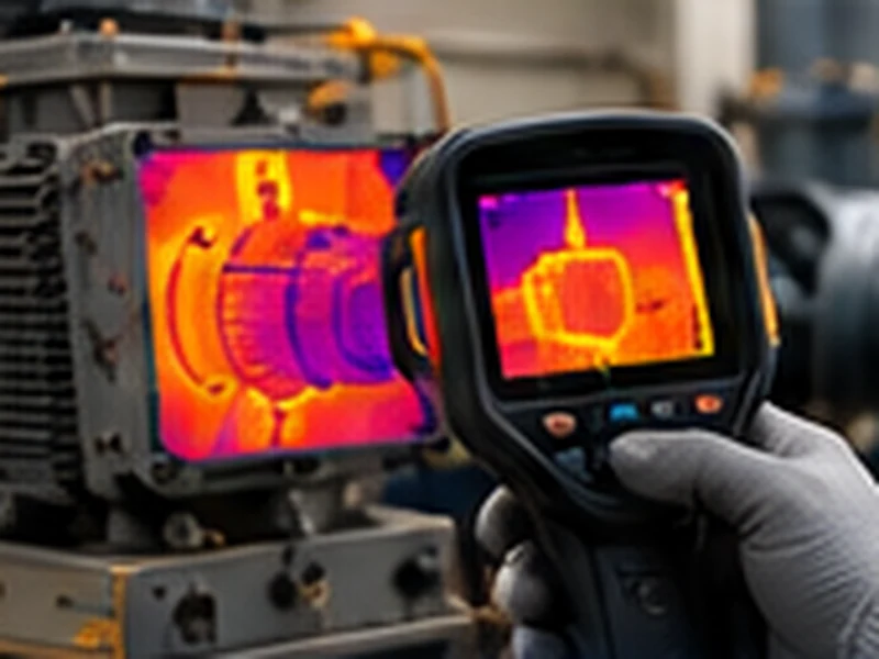 Inspección de termografía infrarroja en equipo industrial